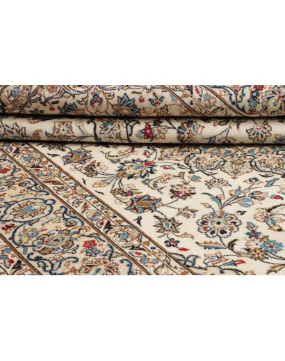 Tappeto Kashan Persia beige grigio 193x300