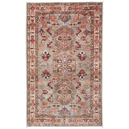 Tappeto Kazak Fine Pakistan marrone grigio 90x151