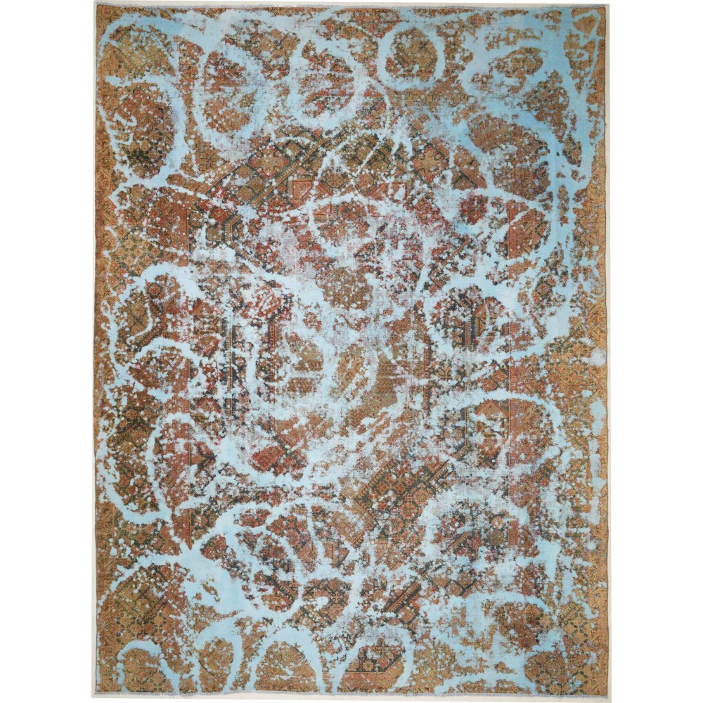 Tappeto Vintage Persia bianco blu 302x405 Tappeto Vintage Persia bianco blu 302x405