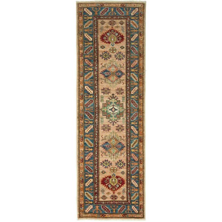 Tappeto Kazak Fine Pakistan bianco azzurro 59x193