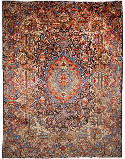 Tappeto Kashamr Zirkhaki Persia marrone grigio 300x394