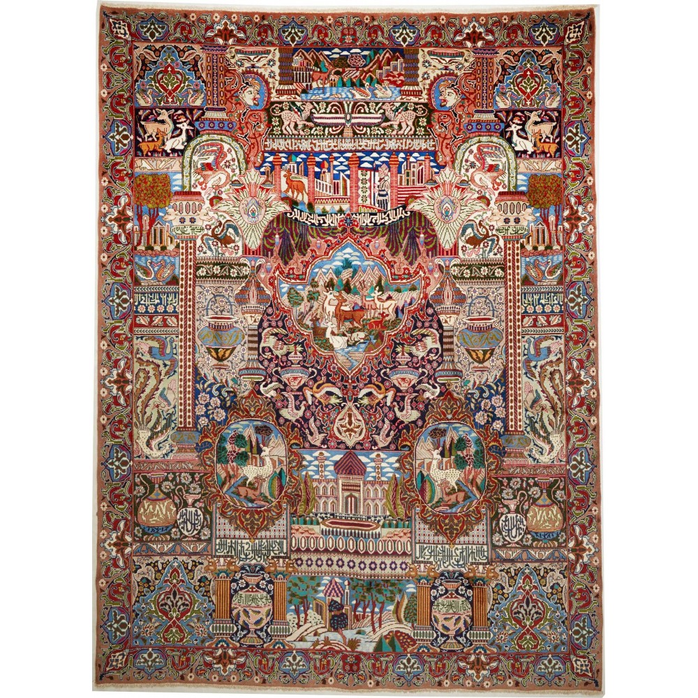 Tappeto Kashamr Zirkhaki Persia marrone bianco 290x394 Tappeto Kashamr Zirkhaki Persia marrone bianco 290x394