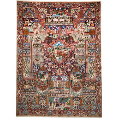 Tappeto Kashamr Zirkhaki Persia marrone bianco 290x394