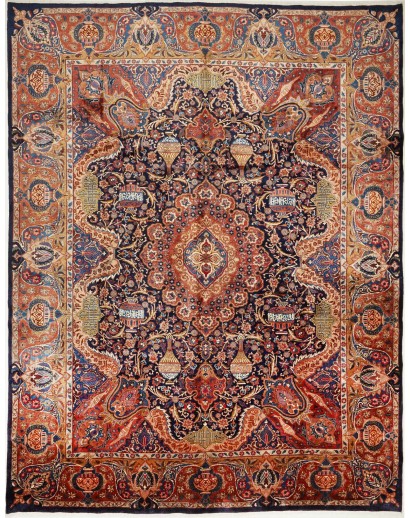 Tappeto Kashamr Zirkhaki Persia marrone grigio 300x389