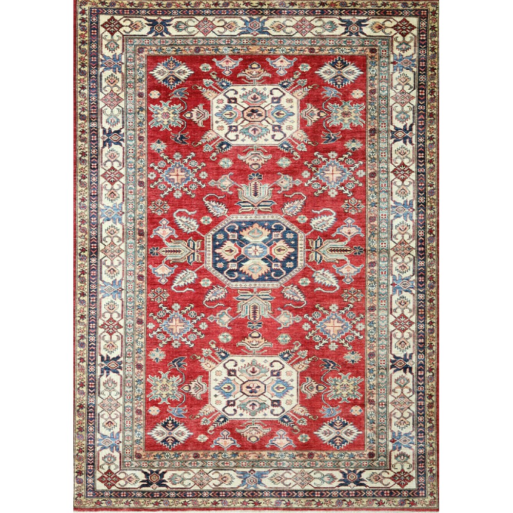 Tappeto Kazak Fine Pakistan beige marrone 170x243 Tappeto Kazak Fine Pakistan beige marrone 170x243