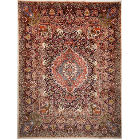 Tappeto Kashamr Zirkhaki Persia marrone blu 294x390