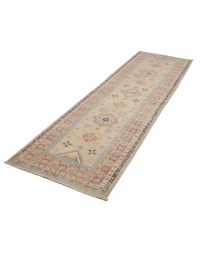 Tappeto Kazak Afghanistan marrone azzurro 84x287