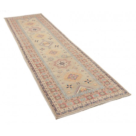 Tappeto Kazak Afghanistan marrone azzurro 84x287