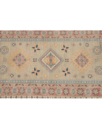 Tappeto Kazak Afghanistan marrone azzurro 84x287