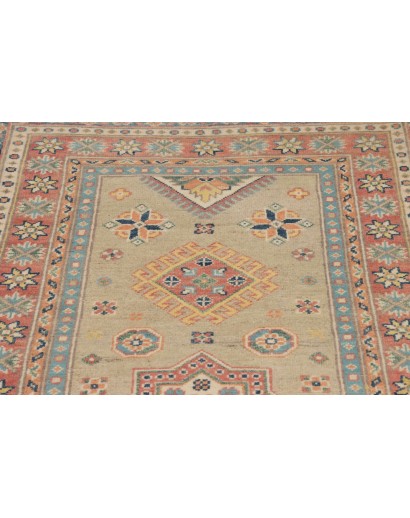Tappeto Kazak Afghanistan marrone azzurro 84x287