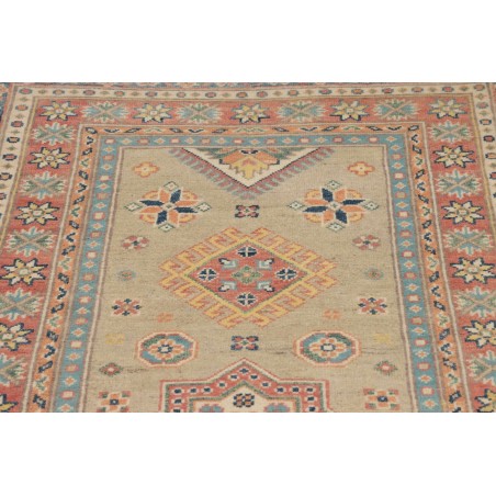 Tappeto Kazak Afghanistan marrone azzurro 84x287