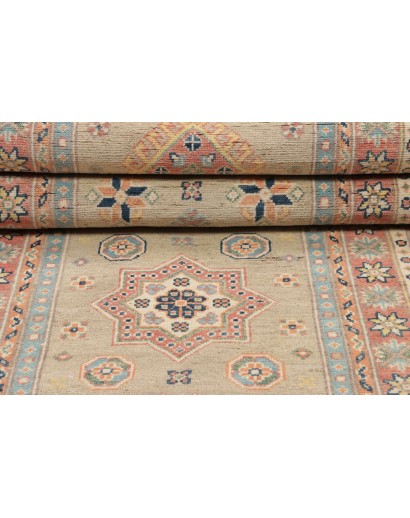 Tappeto Kazak Afghanistan marrone azzurro 84x287