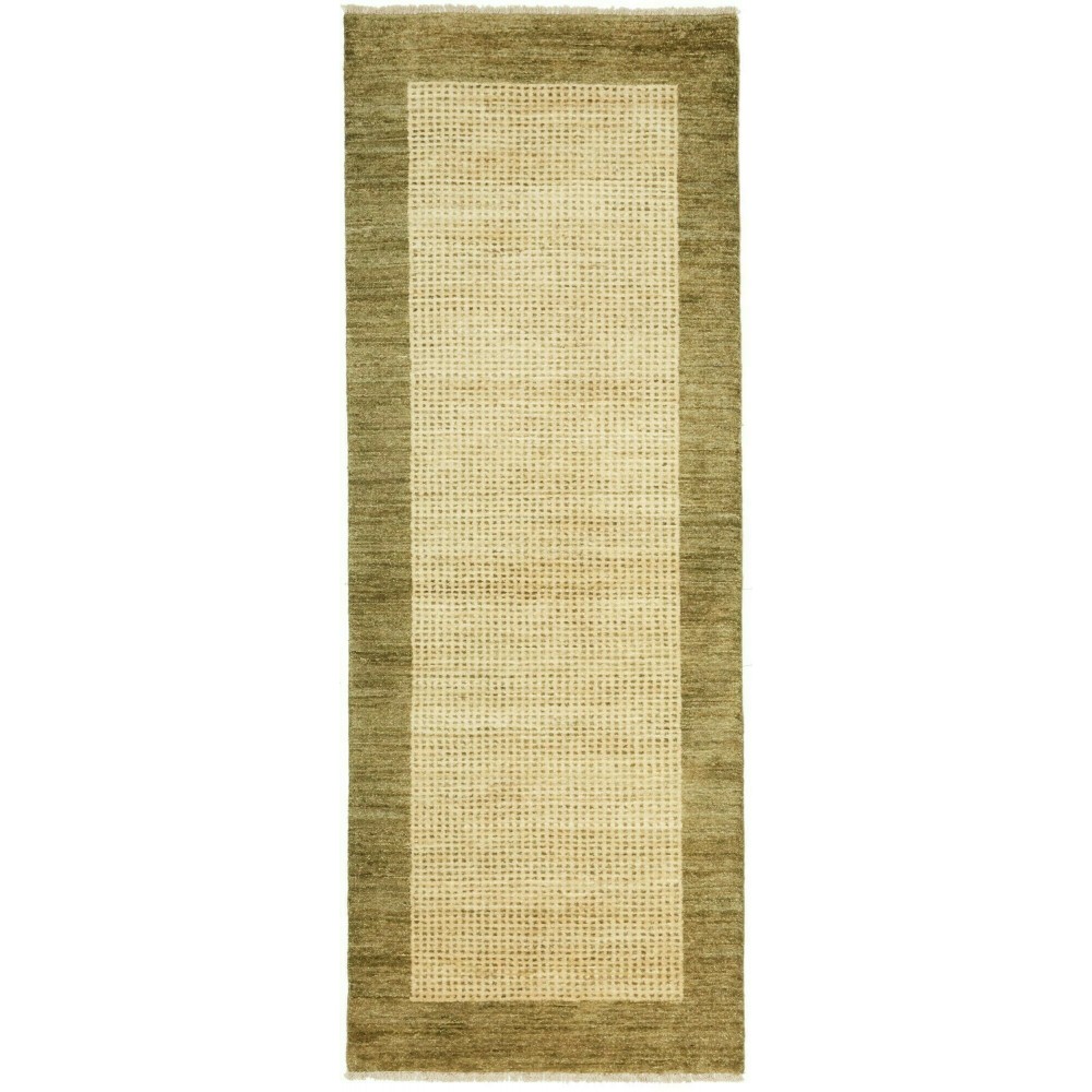 Tappeto Shayan Pakistan marrone bianco 75x202 Tappeto Shayan Pakistan marrone bianco 75x202