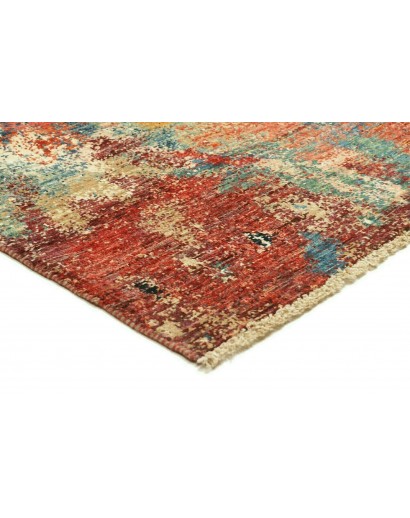 Tappeto Mona Pakistan rosso giallo 148x202