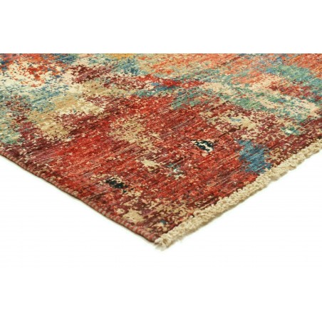 Tappeto Mona Pakistan rosso giallo 148x202