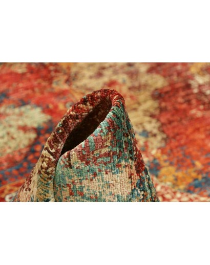 Tappeto Mona Pakistan rosso giallo 148x202