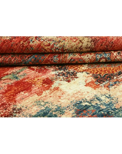 Tappeto Mona Pakistan rosso giallo 148x202