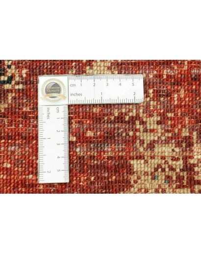 Tappeto Mona Pakistan rosso giallo 148x202