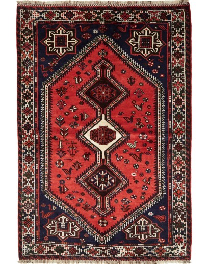Tappeto Shiraz Persia arancione bianco 163x235