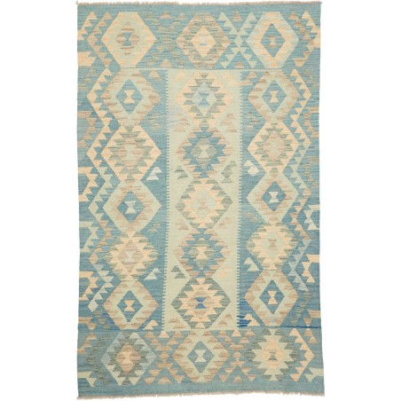 Tappeto Kilim Afghanistan azzurro beige 120x199