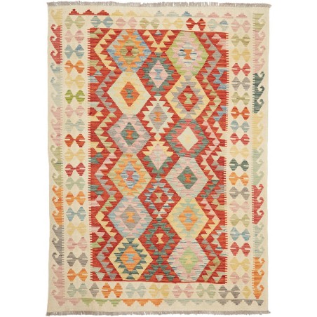 Tappeto Kilim Afghanistan marrone giallo 150x209