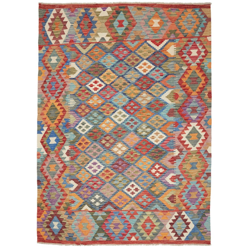 Tappeto Kilim Afghanistan marrone grigio 177x243