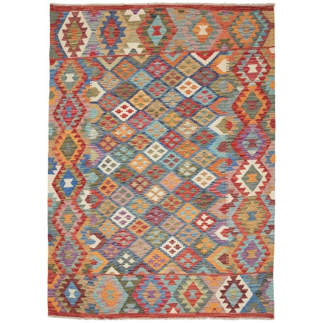 Tappeto Kilim Afghanistan marrone grigio 177x243