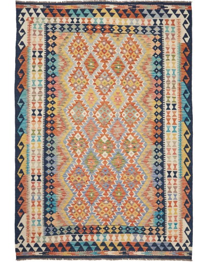 Tappeto Kilim Afghanistan marrone grigio 171x253