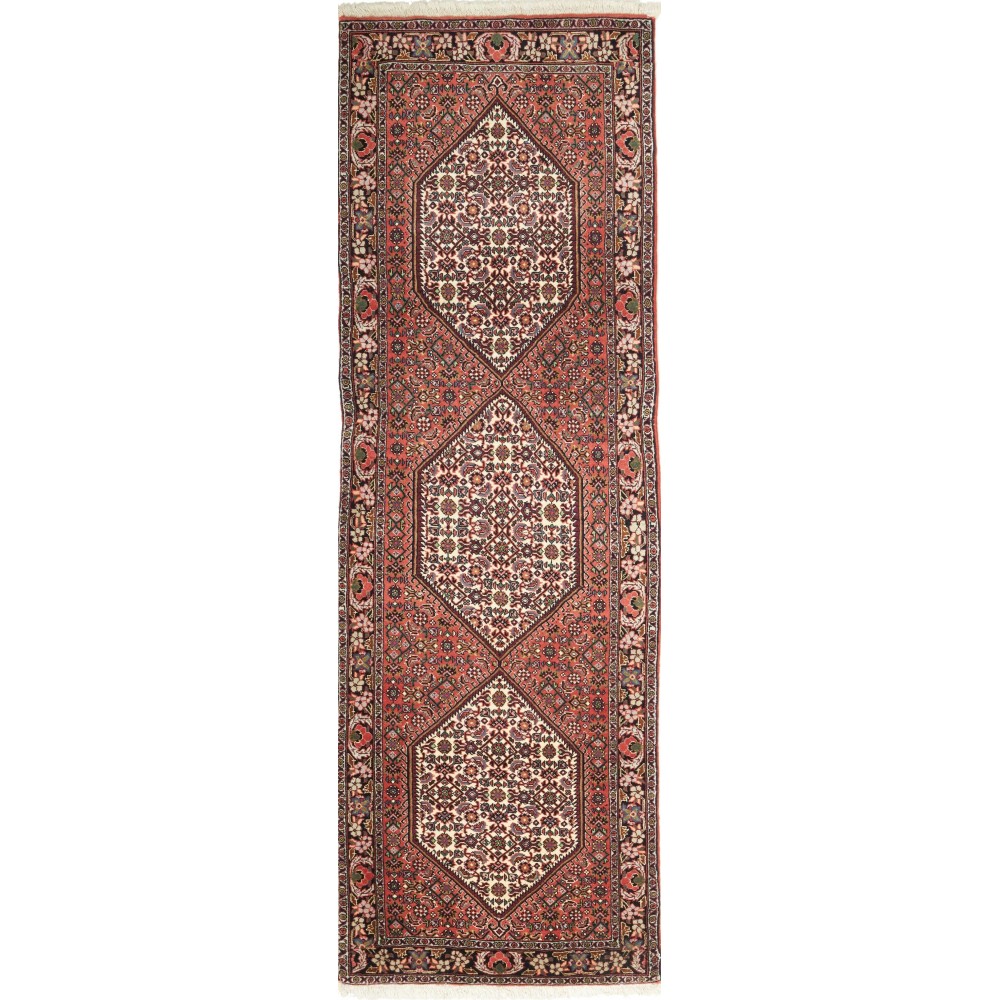 Tappeto Bidjar Persia azzurro giallo 63x195