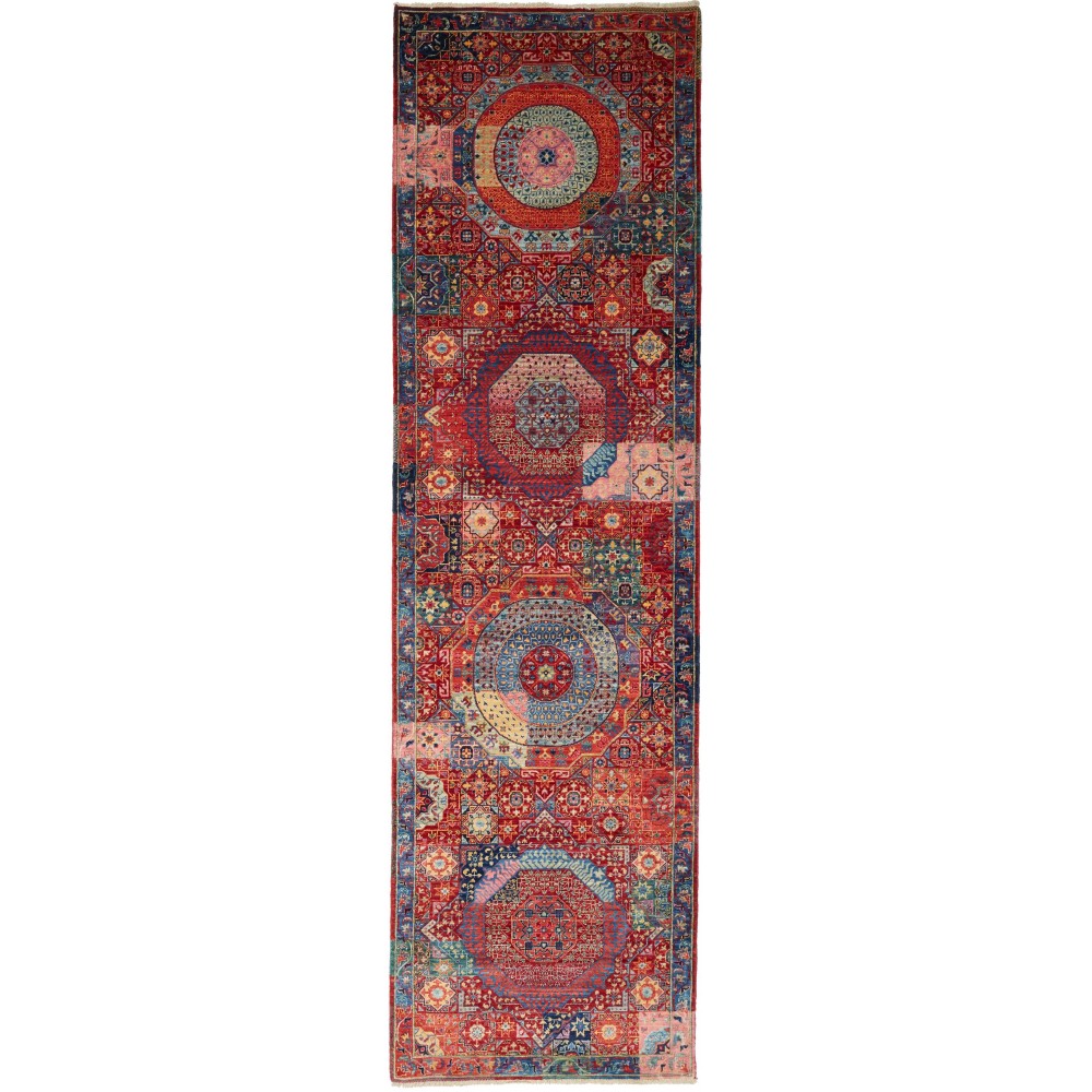 Tappeto Mamlouk Pakistan marrone grigio 83x292 Tappeto Mamlouk Pakistan marrone grigio 83x292