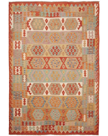 Tappeto Kilim Afghanistan marrone 199x294