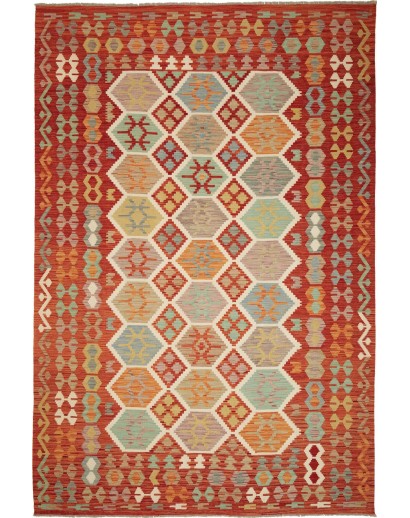 Tappeto Kilim Afghanistan marrone 201x297