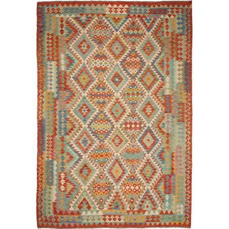 Tappeto Kilim Afghanistan marrone 204x294