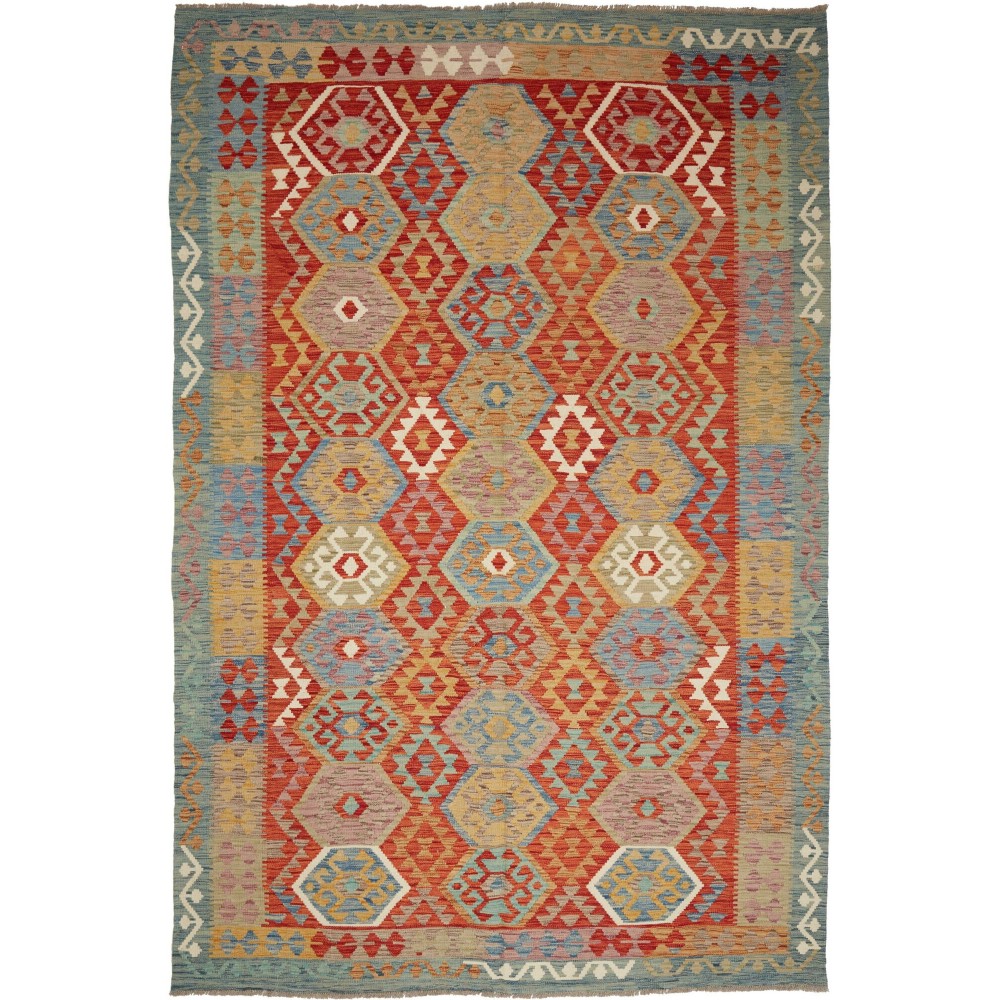 Tappeto Kilim Afghanistan marrone 200x297