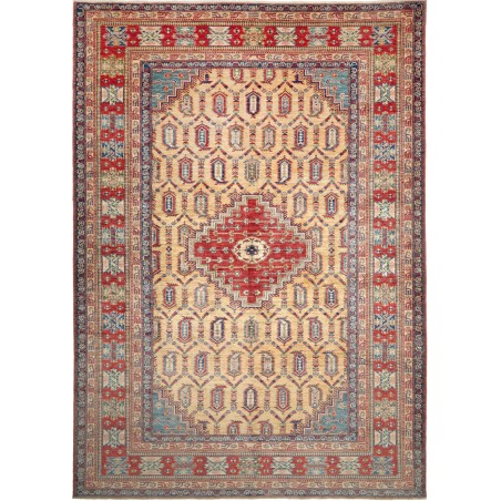 Tappeto Kazak Fine Pakistan marrone giallo 209x295