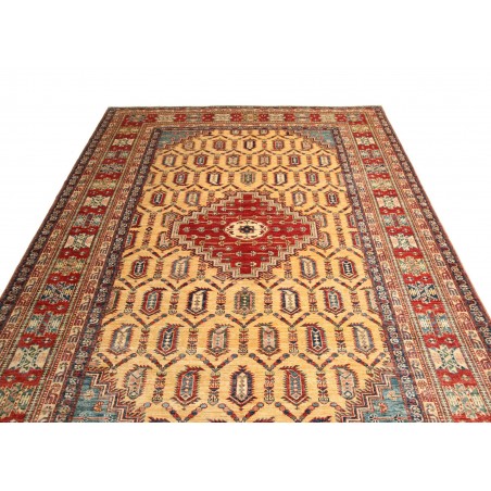 Tappeto Kazak Fine Pakistan marrone giallo 209x295