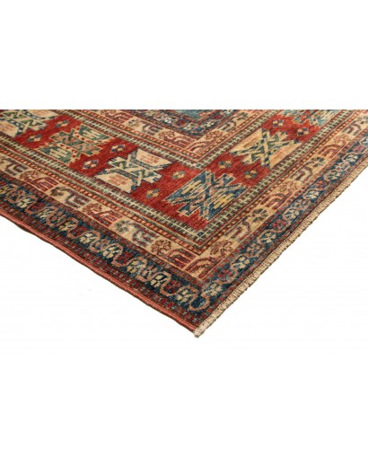 Tappeto Kazak Fine Pakistan marrone giallo 209x295