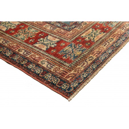 Tappeto Kazak Fine Pakistan marrone giallo 209x295