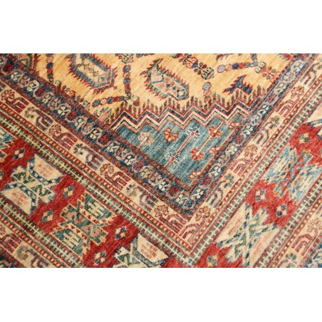 Tappeto Kazak Fine Pakistan marrone giallo 209x295