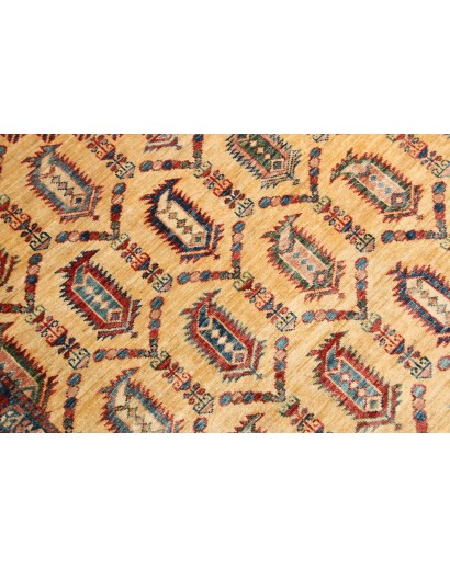 Tappeto Kazak Fine Pakistan marrone giallo 209x295
