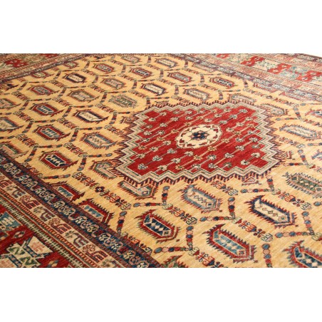 Tappeto Kazak Fine Pakistan marrone giallo 209x295