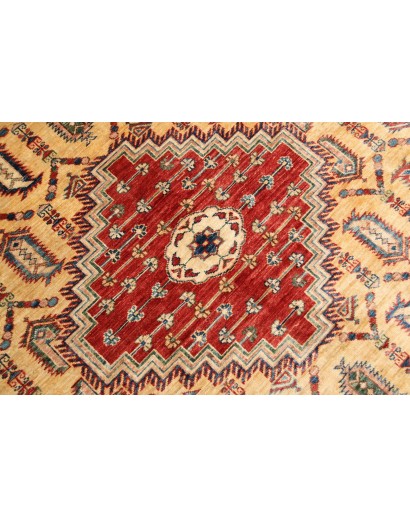 Tappeto Kazak Fine Pakistan marrone giallo 209x295