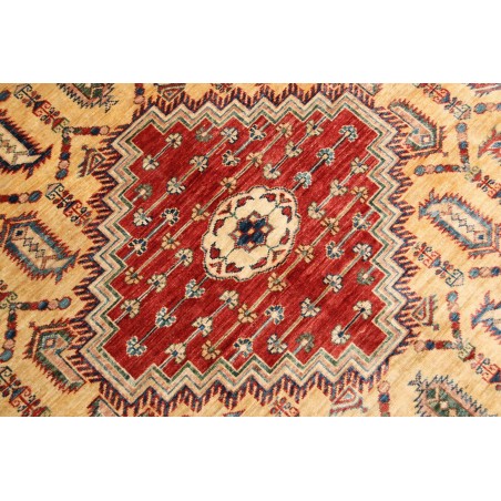 Tappeto Kazak Fine Pakistan marrone giallo 209x295