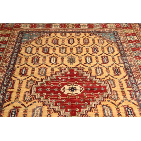 Tappeto Kazak Fine Pakistan marrone giallo 209x295