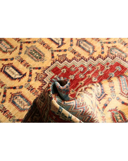 Tappeto Kazak Fine Pakistan marrone giallo 209x295