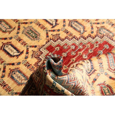 Tappeto Kazak Fine Pakistan marrone giallo 209x295