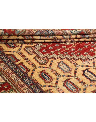 Tappeto Kazak Fine Pakistan marrone giallo 209x295