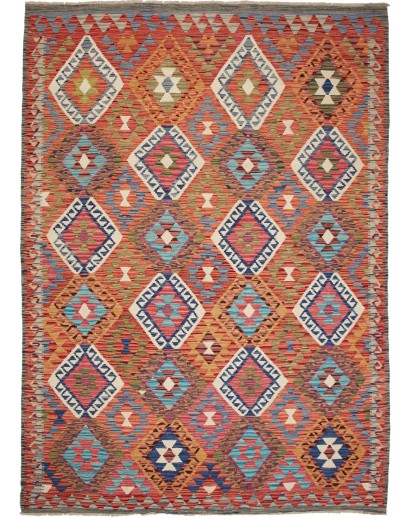 Tappeto Kilim Afghanistan rosso 181x251