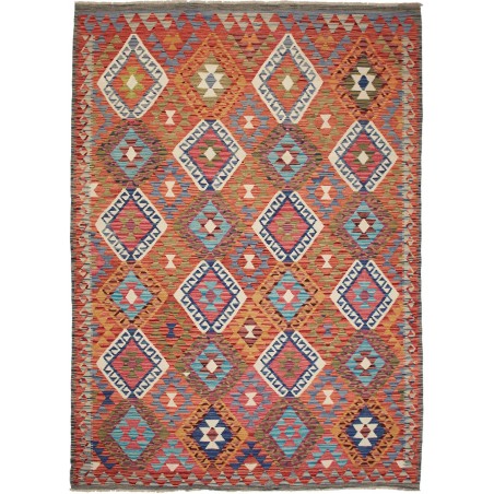 Tappeto Kilim Afghanistan rosso 181x251