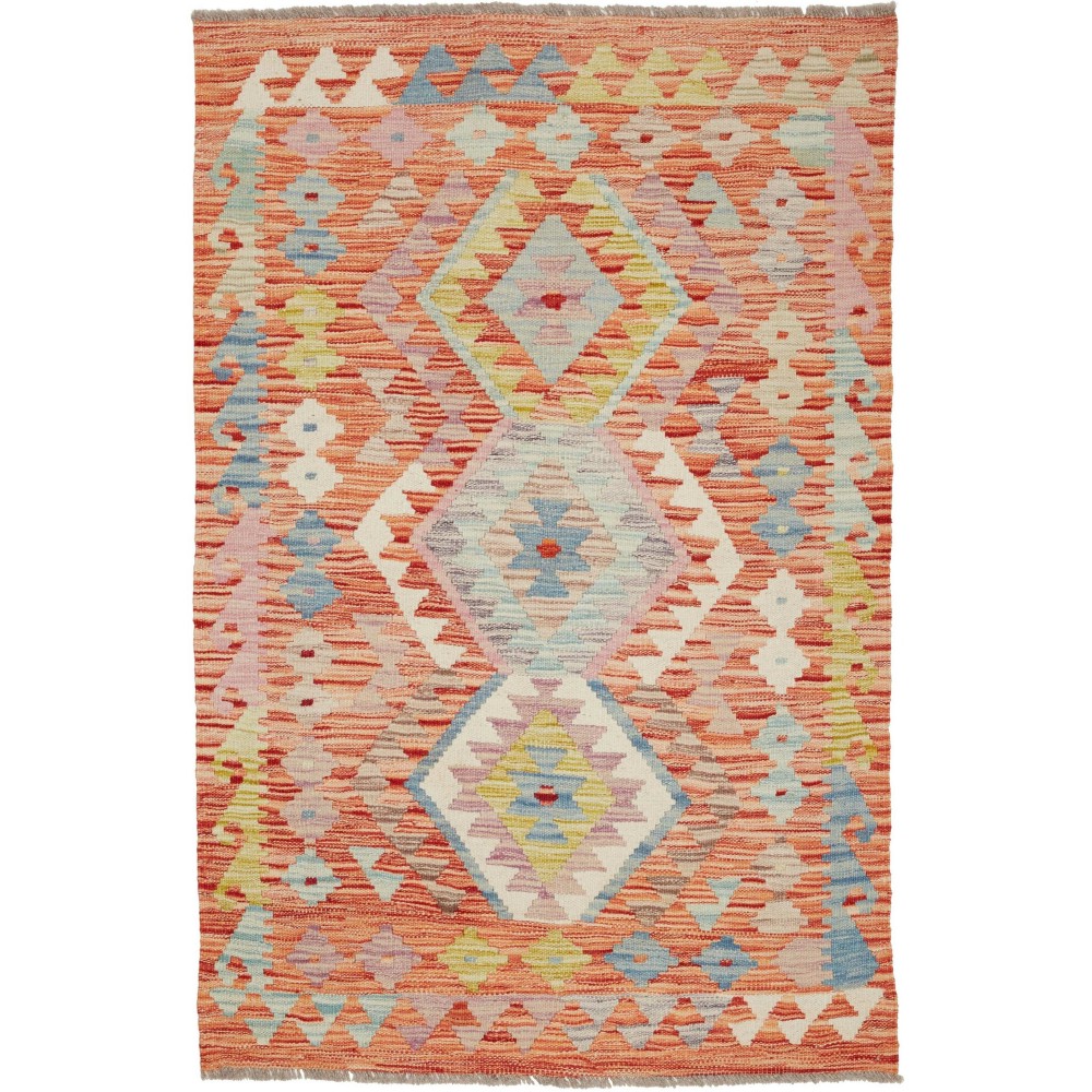 Tappeto Kilim Afghanistan marrone 93x142